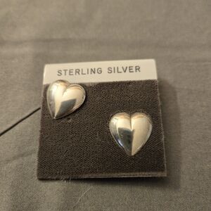 sterling silver heart shaped earrings